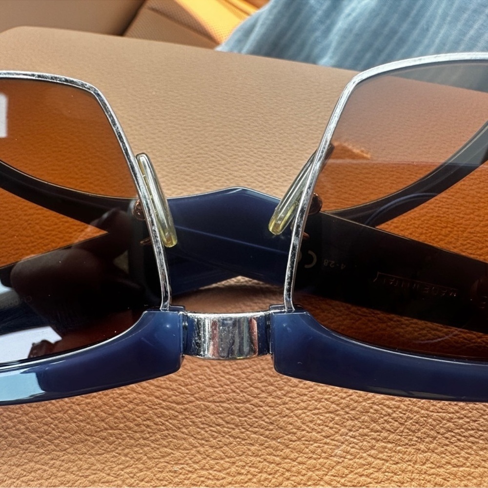New Celine Acetate Blue and Silver Sunglasses - Picture 5 of 7